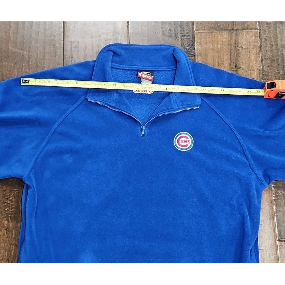 Vintage Chicago Cubs Majestic Fleece 1/4-Zip Pullover Jacket Size XXL - Picture 5 of 14